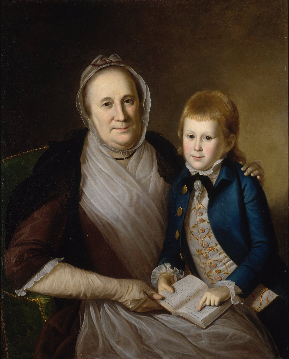 Rouva James Smith ja lapsenlapsi tekijältä Charles Willson Peale