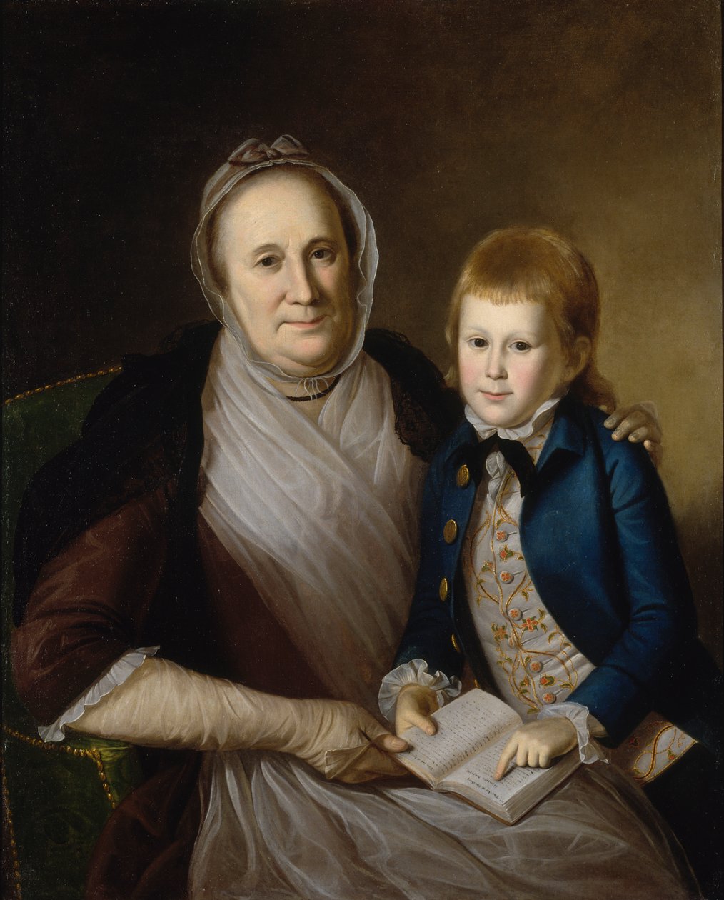 Rouva James Smith ja pojanpoika, 1776. tekijältä Charles Willson Peale
