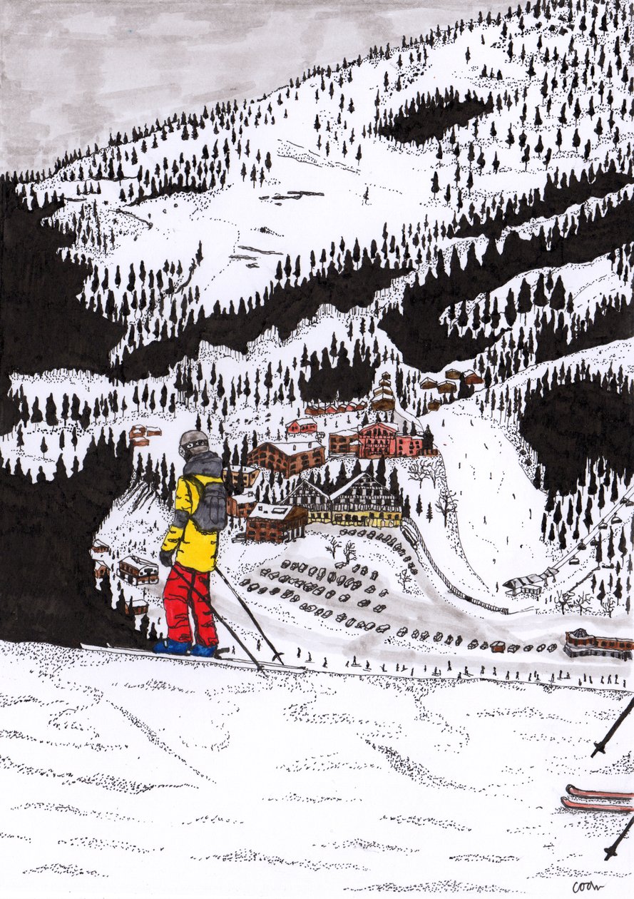 Hochfügen, 2020 (hieno laineri paperilla) tekijältä Charlotte Orr