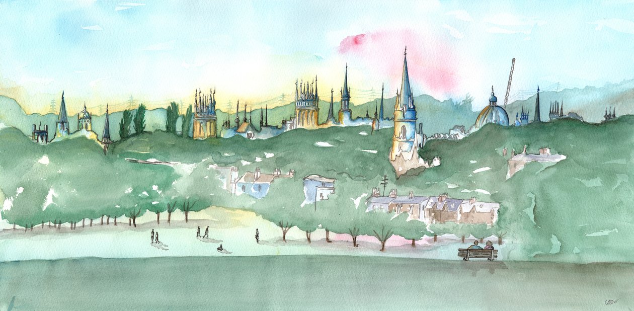 Oxford Spiers, 2014 (akvarelli) tekijältä Charlotte Orr