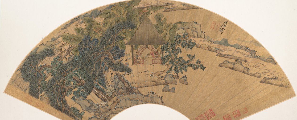 Maisema, 1600-luvun puoliväli. tekijältä Chen Hongshou
