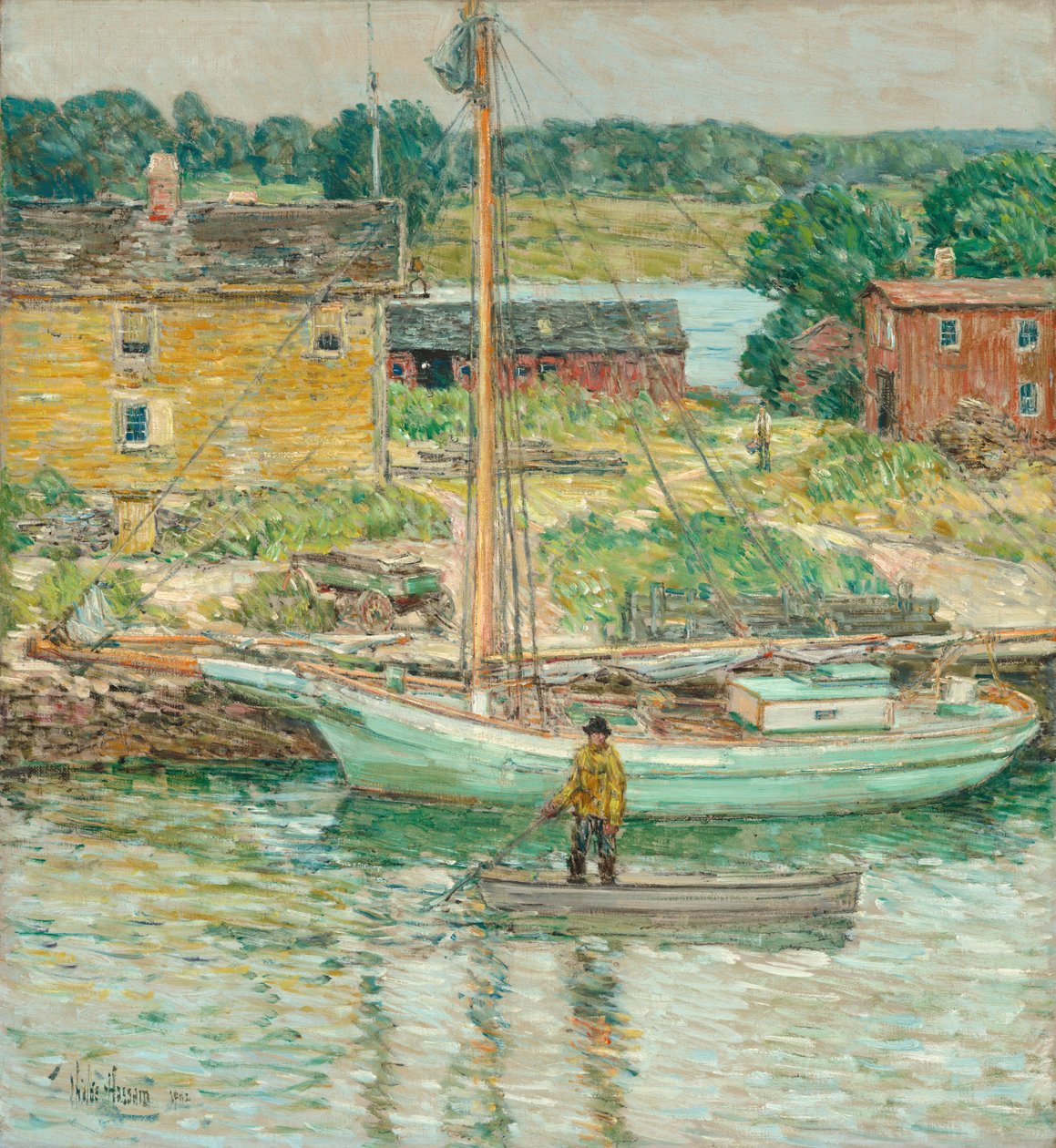 Oyster Sloop, Cos Cob tekijältä Childe Hassam