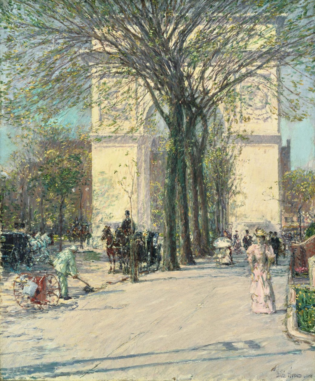Washington Arch, kevät tekijältä Childe Hassam