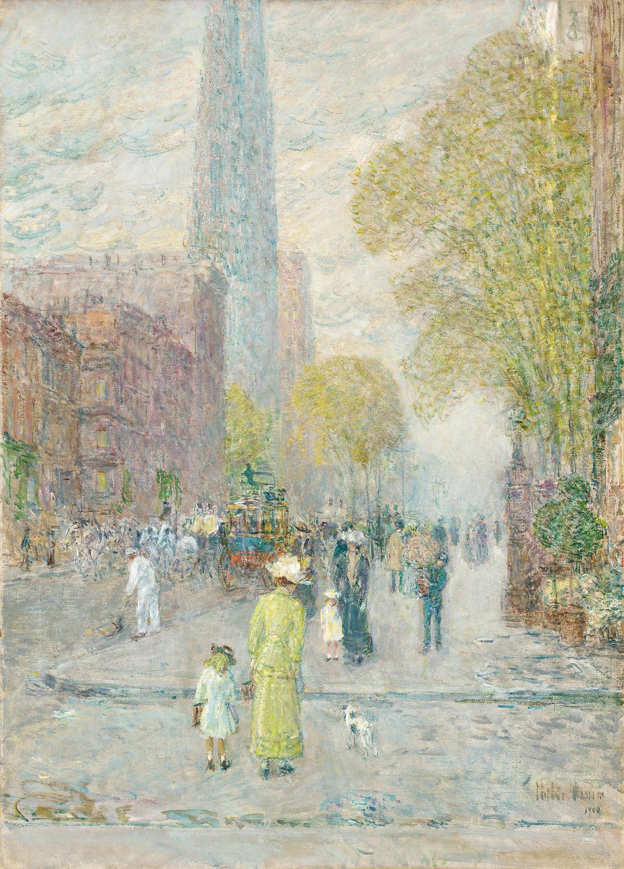 Katedraalin tornit, kevätaamu tekijältä Childe Frederick Hassam
