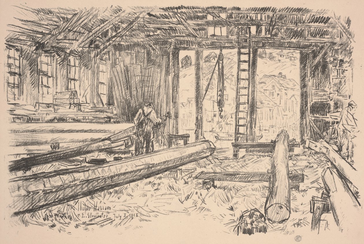 Spar Shop, Gloucester tekijältä Childe Frederick Hassam
