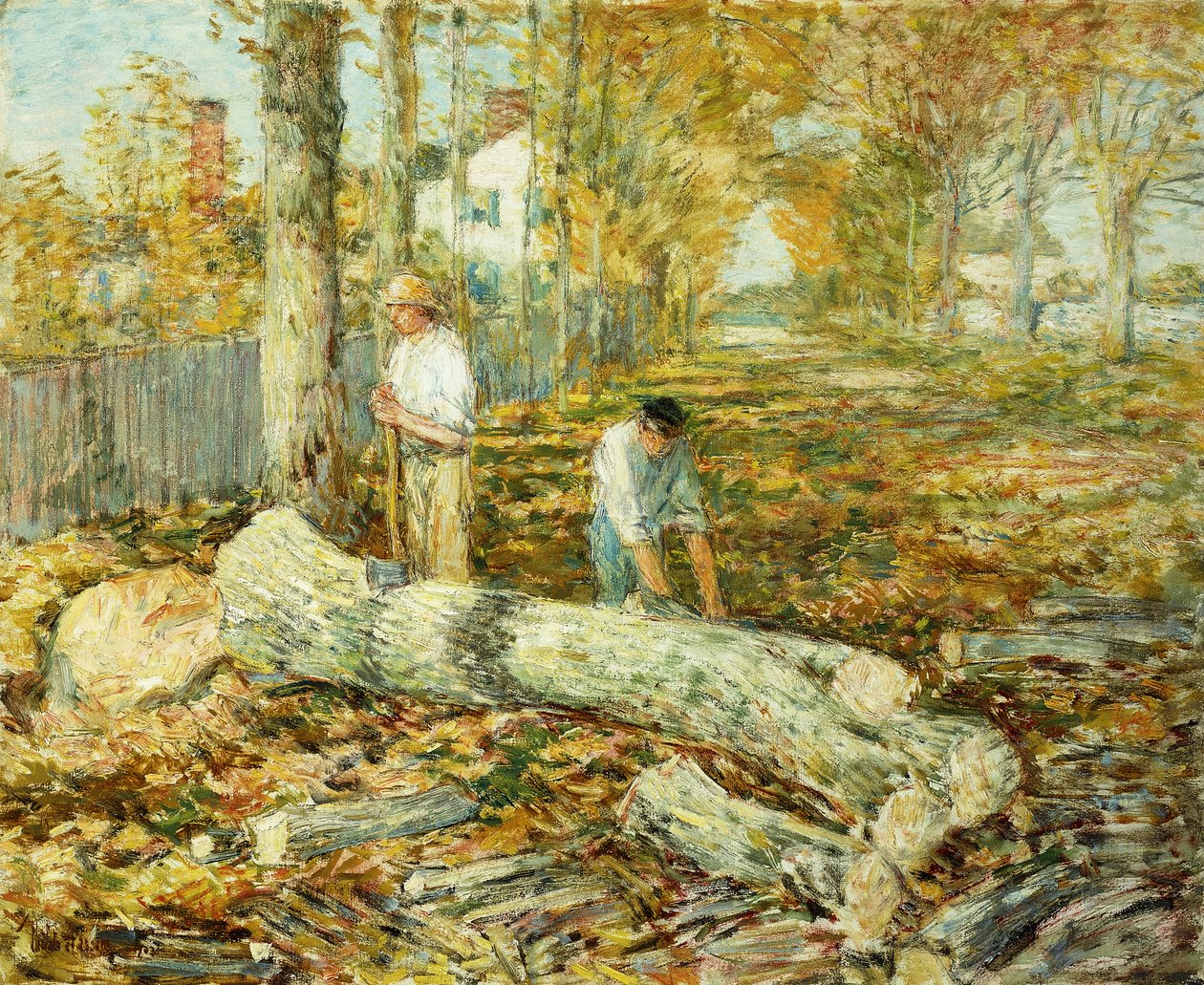 Puunhakkaajat (The Old Elm) tekijältä Childe Frederick Hassam