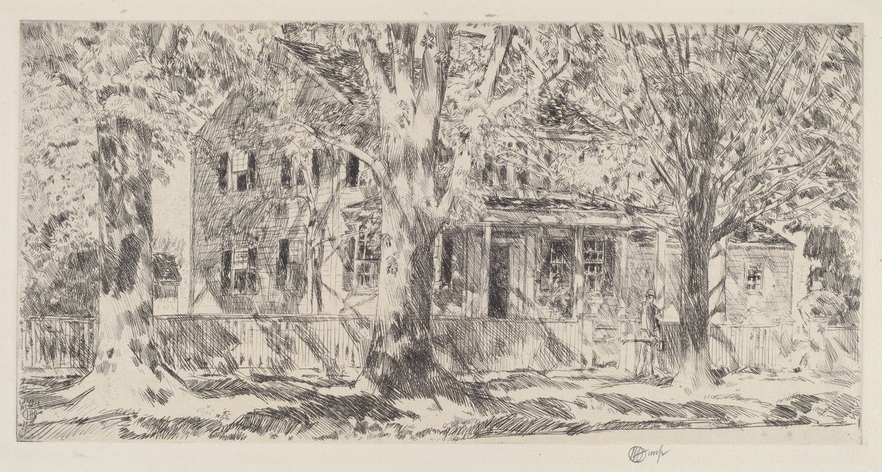 Talo Main Streetillä, Easthamptonissa tekijältä Childe Hassam
