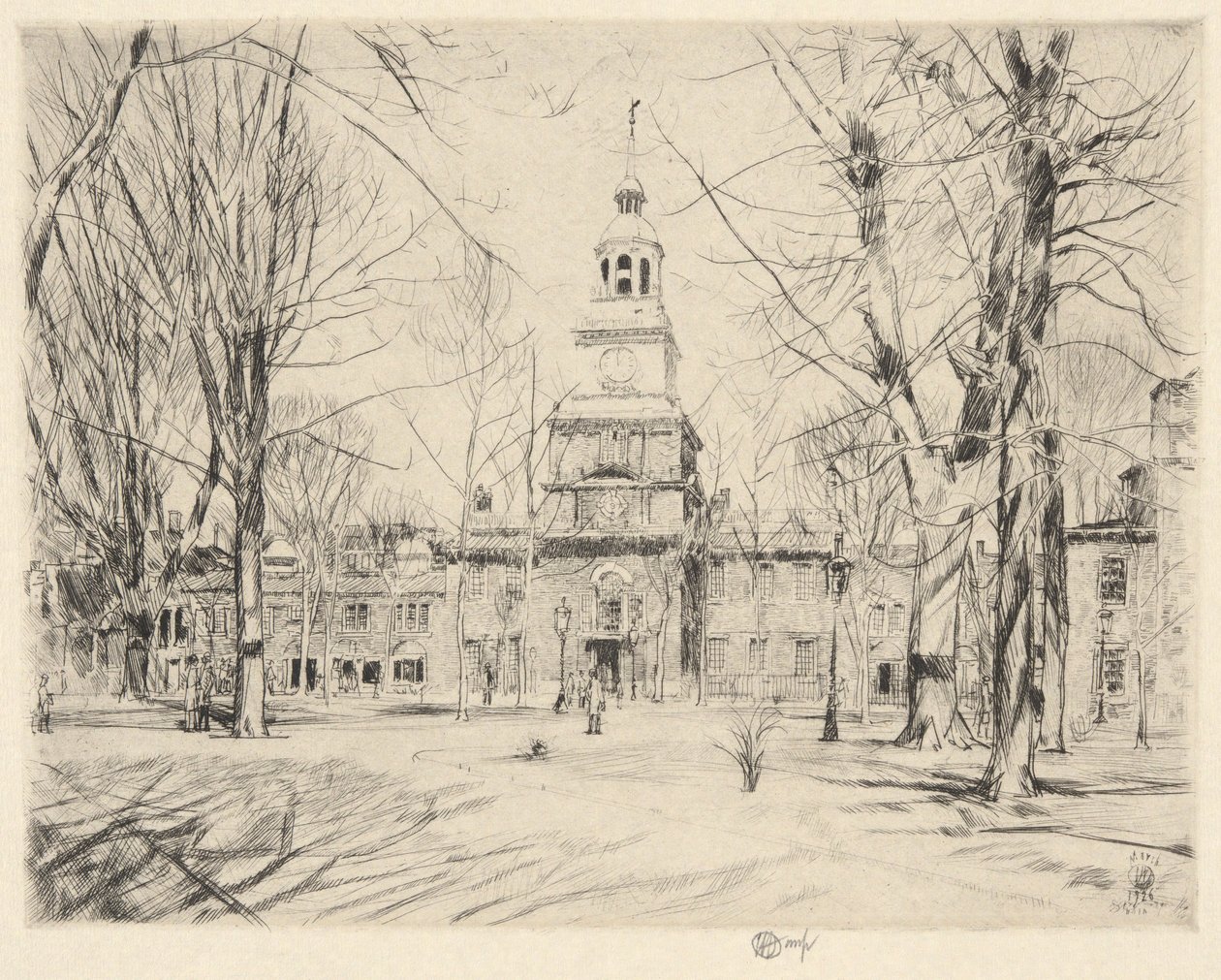 Independence Hall, Philadelphia, 1926 tekijältä Childe Hassam