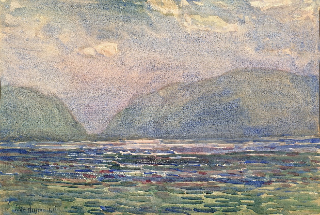 Keskipäivä Newburghin yläpuolella tekijältä Childe Hassam