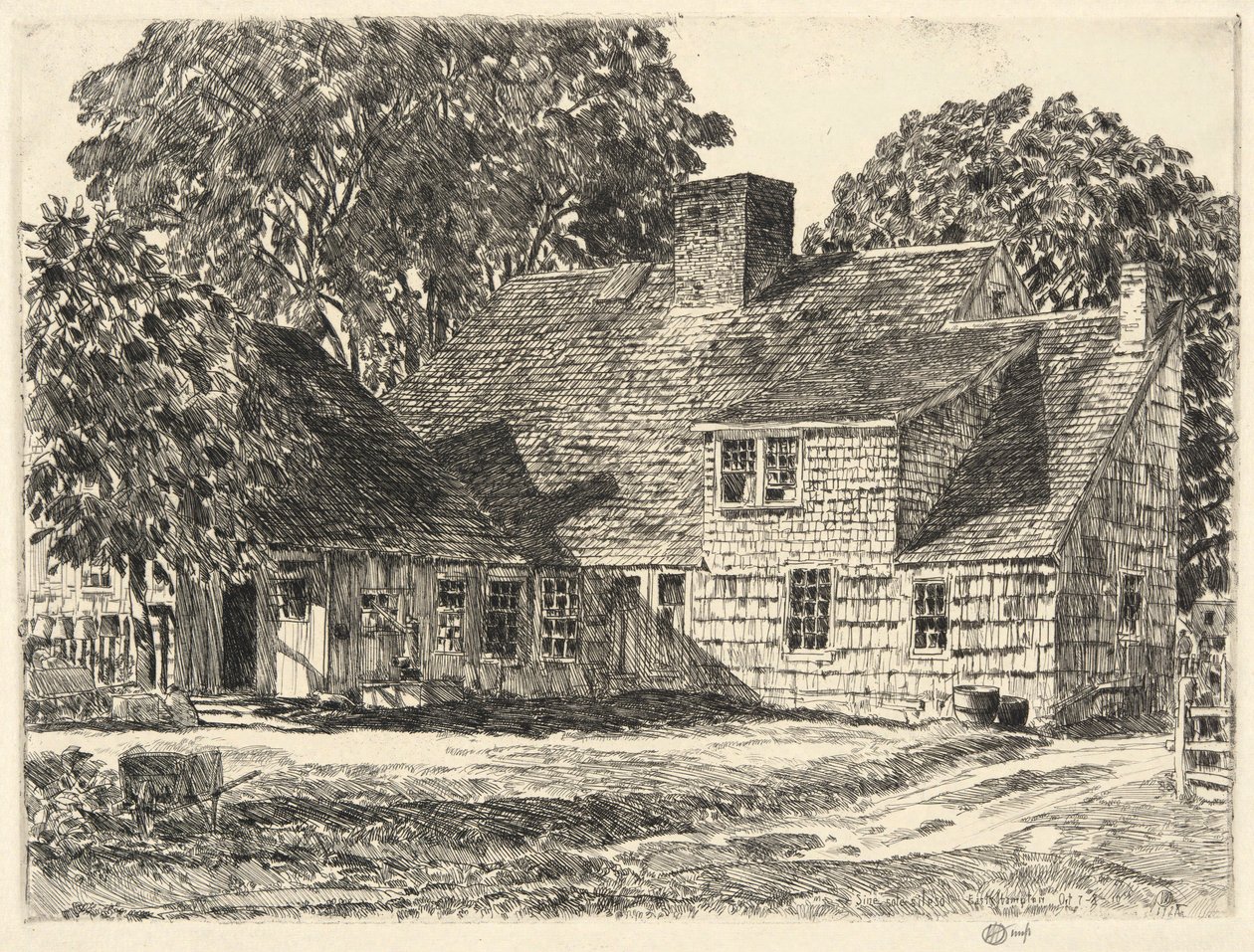 Vanha Dominy House, Easthampton tekijältä Childe Hassam