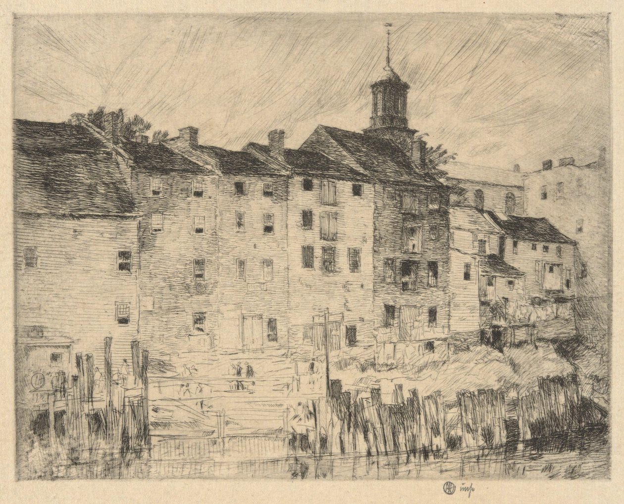 Vanhat varastot, Portsmouth tekijältä Childe Hassam