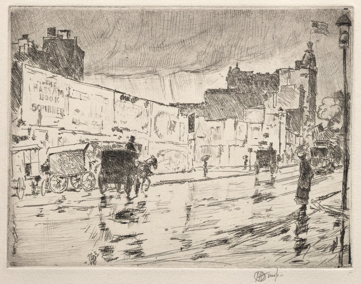 The Billboards, New York, 1896. tekijältä Childe Hassam