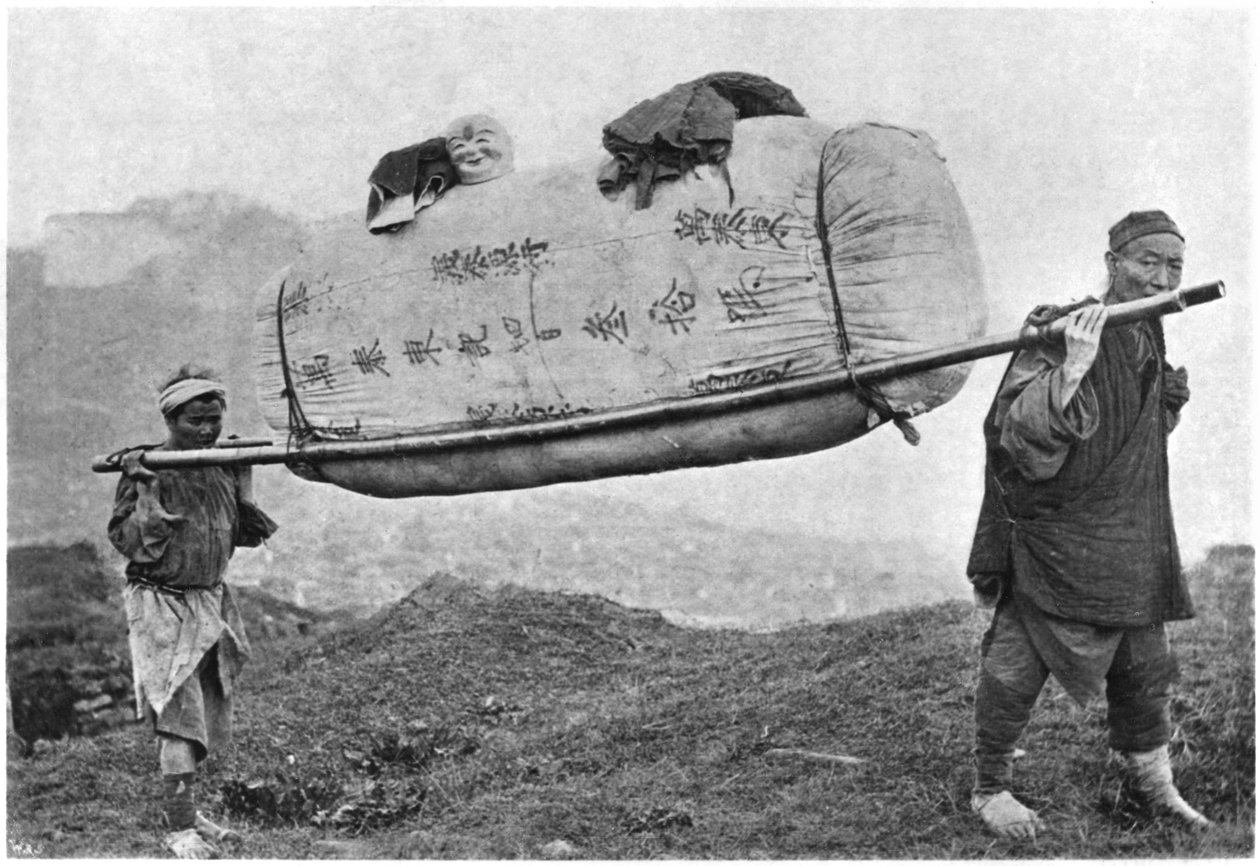 Coolies, joissa on puuvillaa, 1901 tekijältä Chinese Photographer