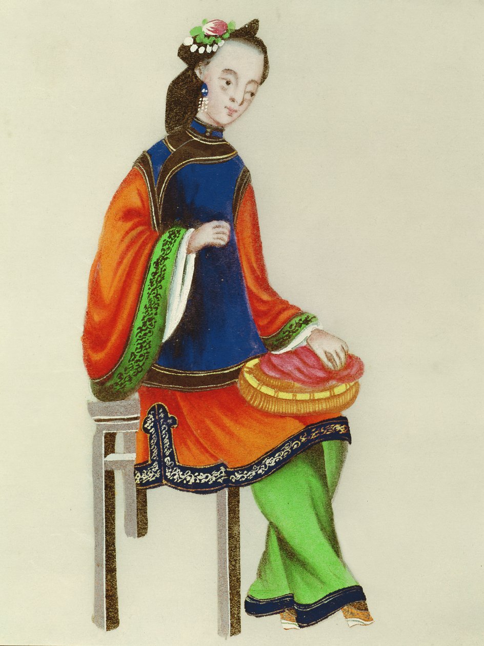 Kiinalainen nainen, Qianlongin kausi (1736-96) tekijältä Chinese School
