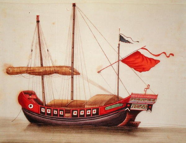 Purjeveneeseen nousu, Qianlong-kausi (1736-96) tekijältä Chinese School