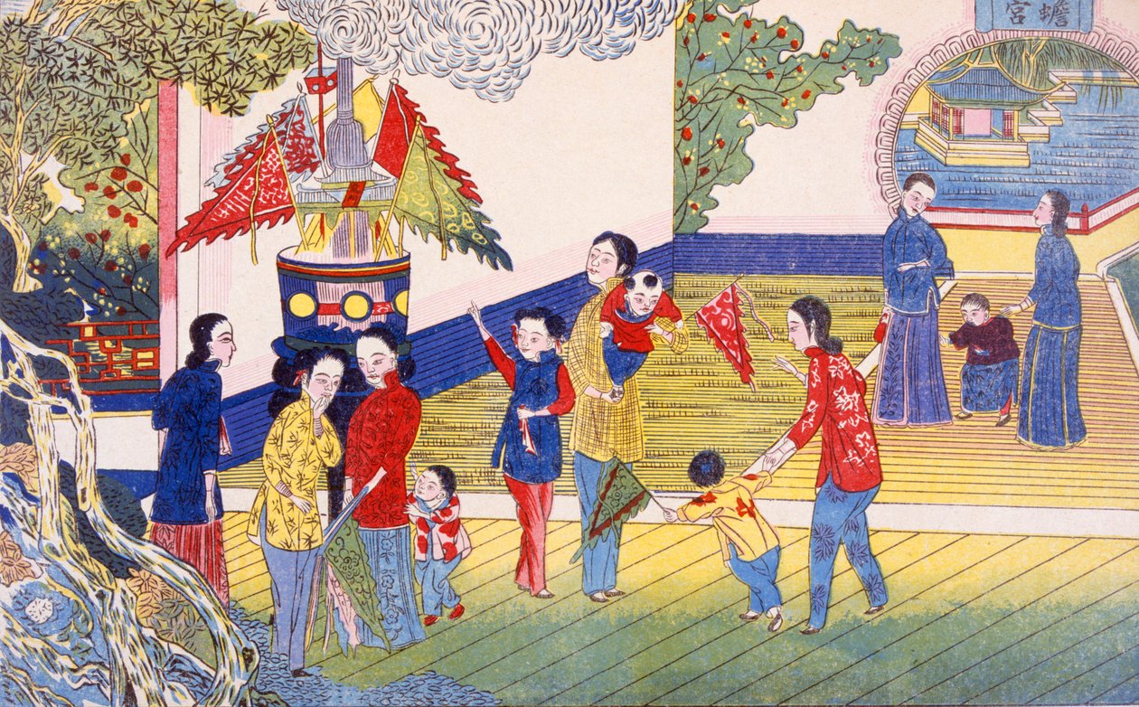 Tchoung Tsieou Chang Yué (puupainatus) tekijältä Chinese School