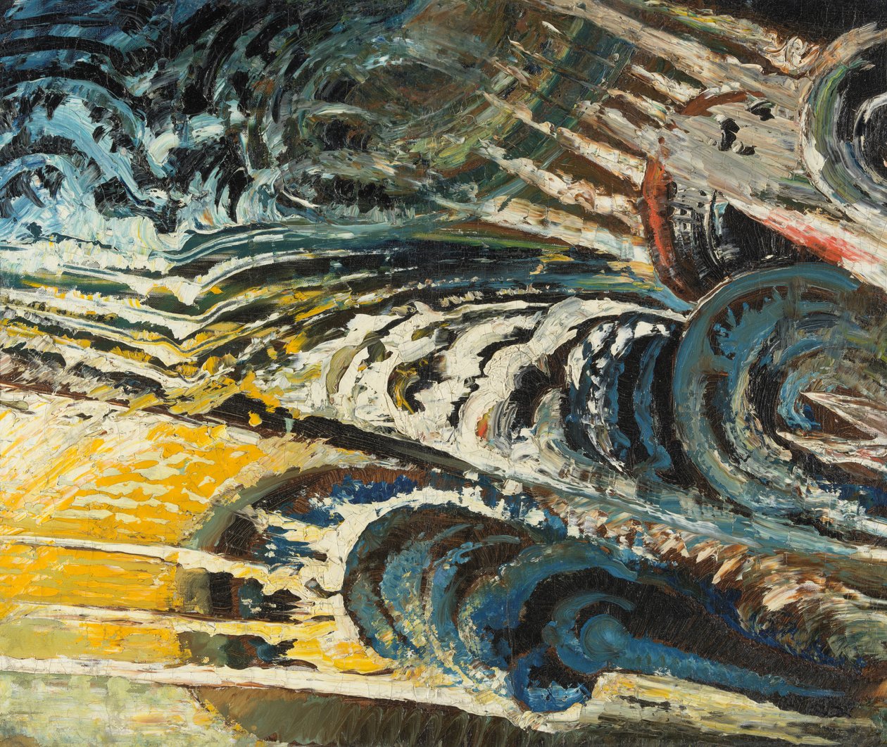 Abstrakti-futuristinen sävellys, n. 1912 (öljy kankaalle) tekijältä Chris Lanooy