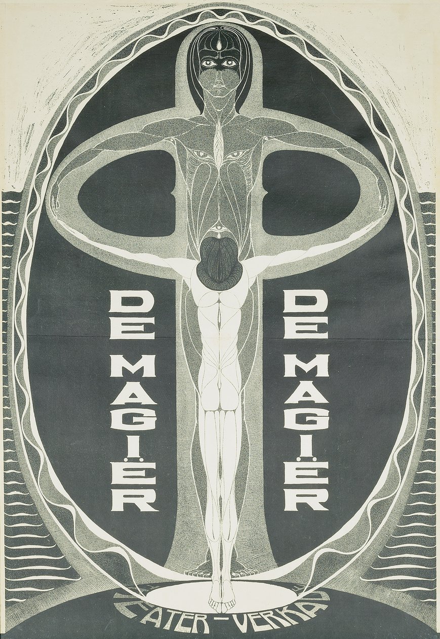 Taikuri, n. 1915 (väri litho) tekijältä Chris Lebeau