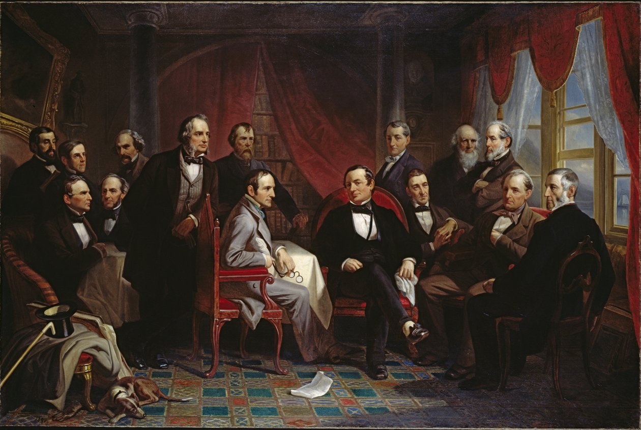Washington Irving ja hänen kirjalliset ystävänsä Sunnysideissa tekijältä Christian Schussele