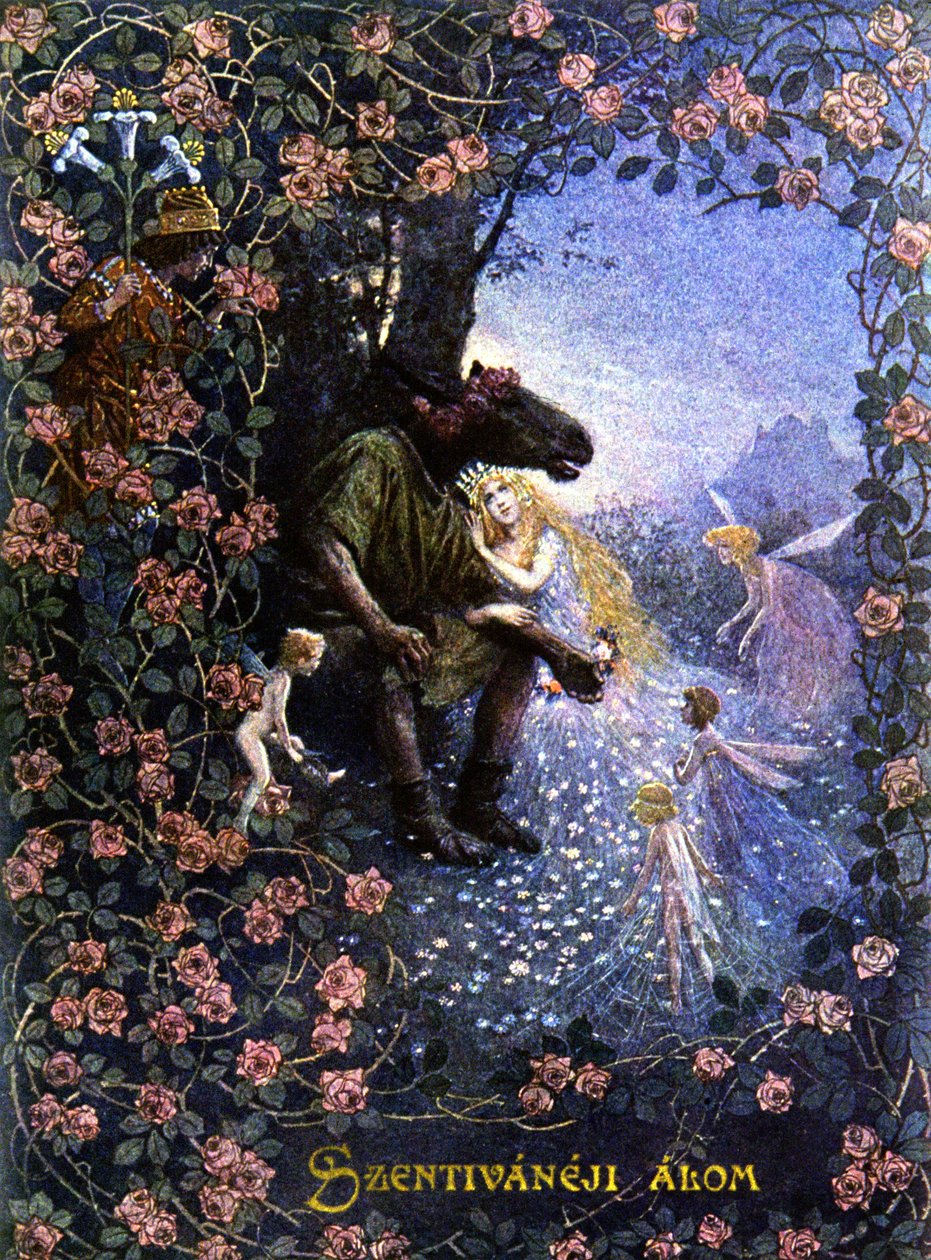 Juhannusyön unelma, noin 1900 (kuvitus). tekijältä Christian August Printz