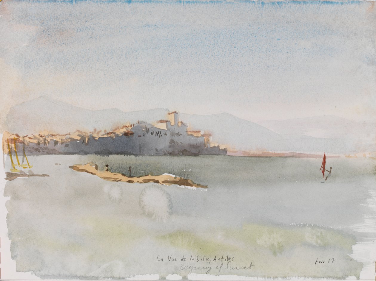 Antibes, 2017 (akvarelli) tekijältä Christian Furr