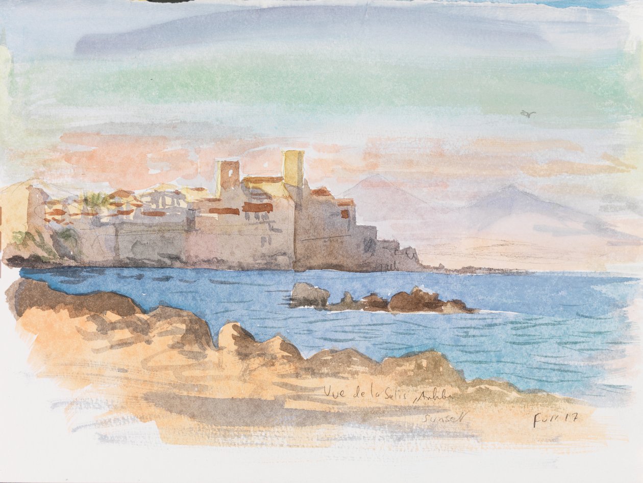 Antibes, 2017 (akvarelli) tekijältä Christian Furr