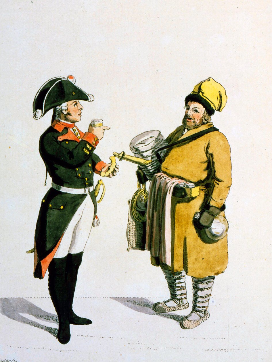 Sbiten myyjä, 1799. tekijältä Christian Gottfried Heinrich Geissler