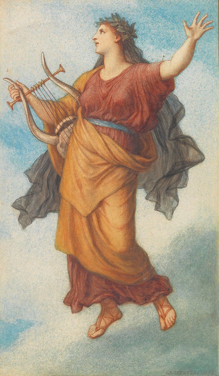 Muse Polyhymnia, 1892. tekijältä Christian Griepenkerl