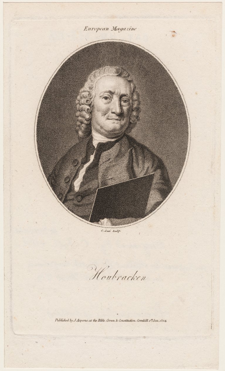 Houbraken, julkaisusta "European Magazine", 1804. tekijältä Christian Josi