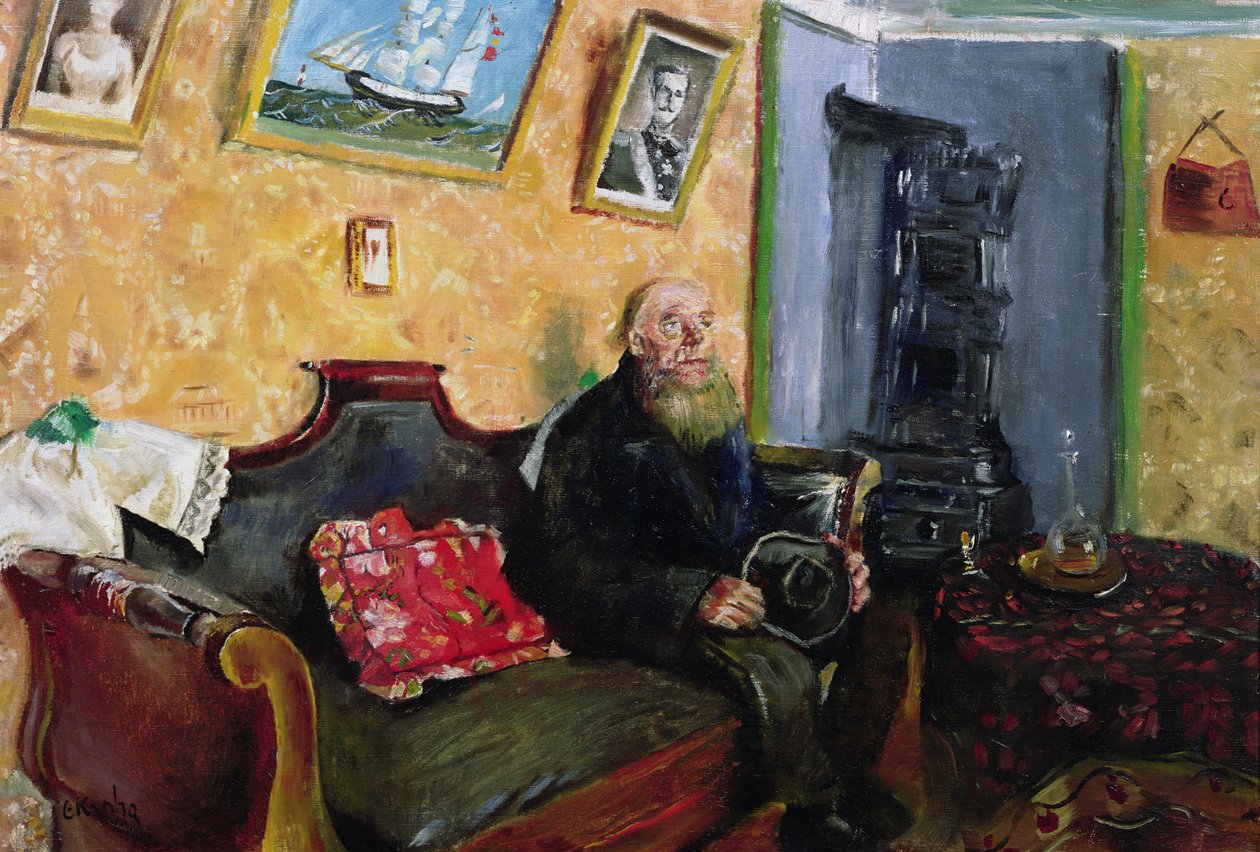 Surunvalittelukäynti (öljy kankaalle) tekijältä Christian Krohg