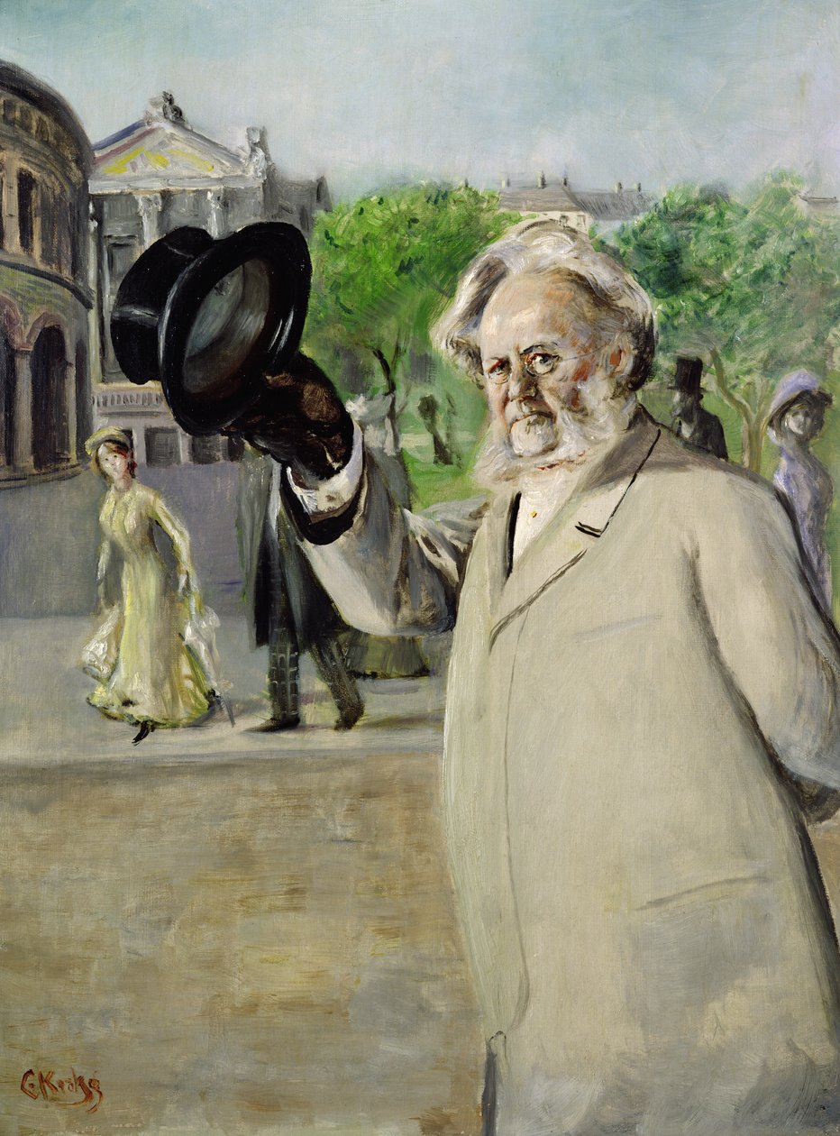 Kirjailija Henrik Ibsen (öljy kankaalle) tekijältä Christian Krohg