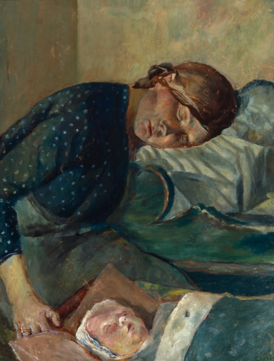 Äiti ja lapsi (maalaus) tekijältä Christian Krohg