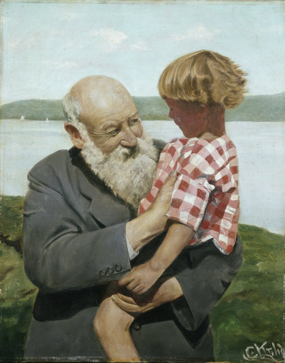 Omakuva (öljy kankaalle) tekijältä Christian Krohg