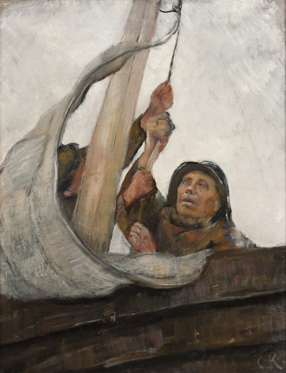 Purjehdus, noin 1900 tekijältä Christian Krohg