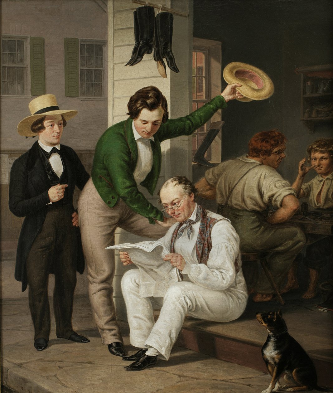 Uutisten lukeminen, 1844 tekijältä Christian Mayr