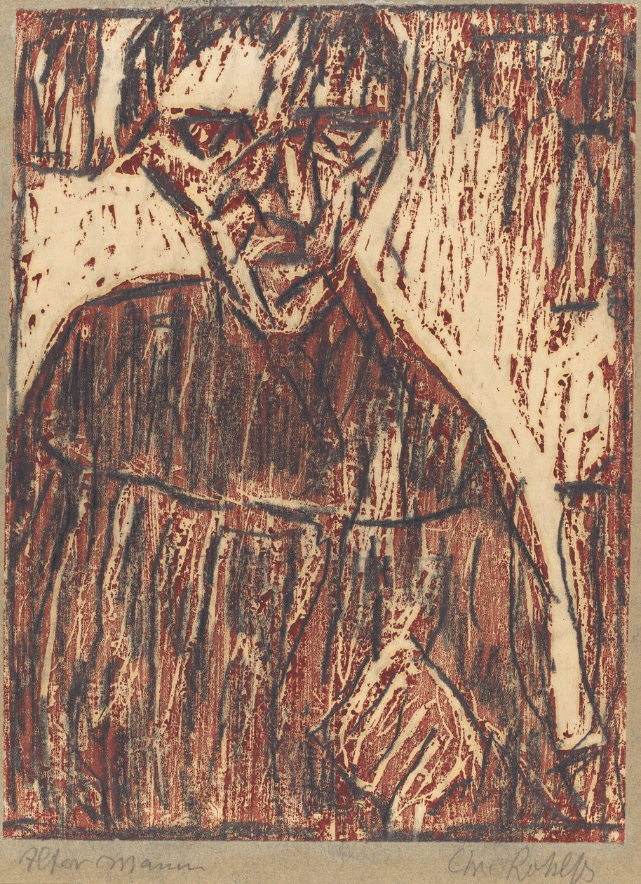Vanha mies, 1918. tekijältä Christian Rohlfs