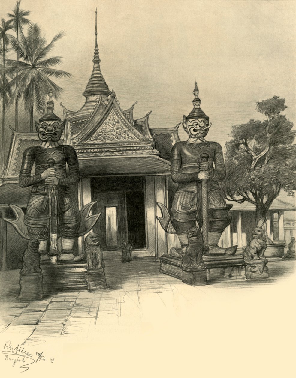 Bangkok, Siam, 1898. tekijältä Christian Wilhelm Allers
