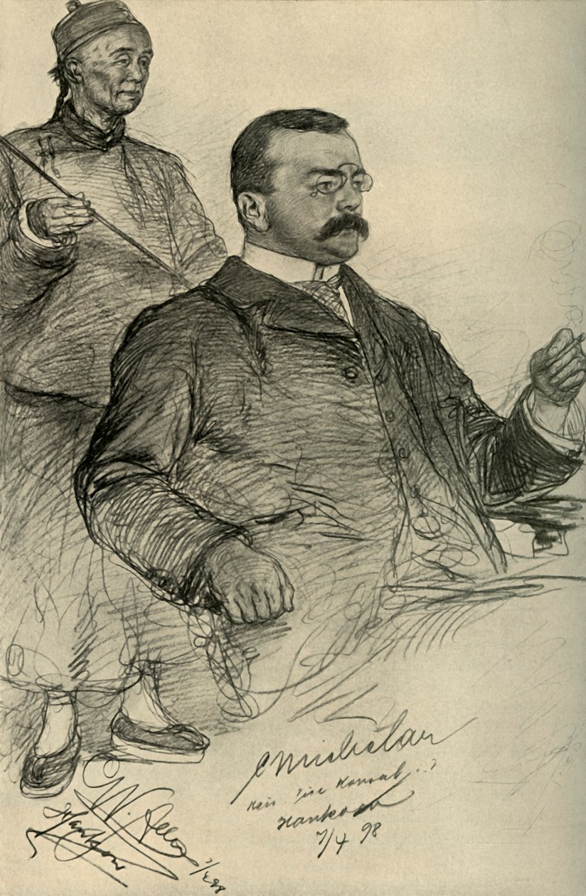 Eurooppalainen mies, Hankow, Kiina, 1898. tekijältä Christian Wilhelm Allers