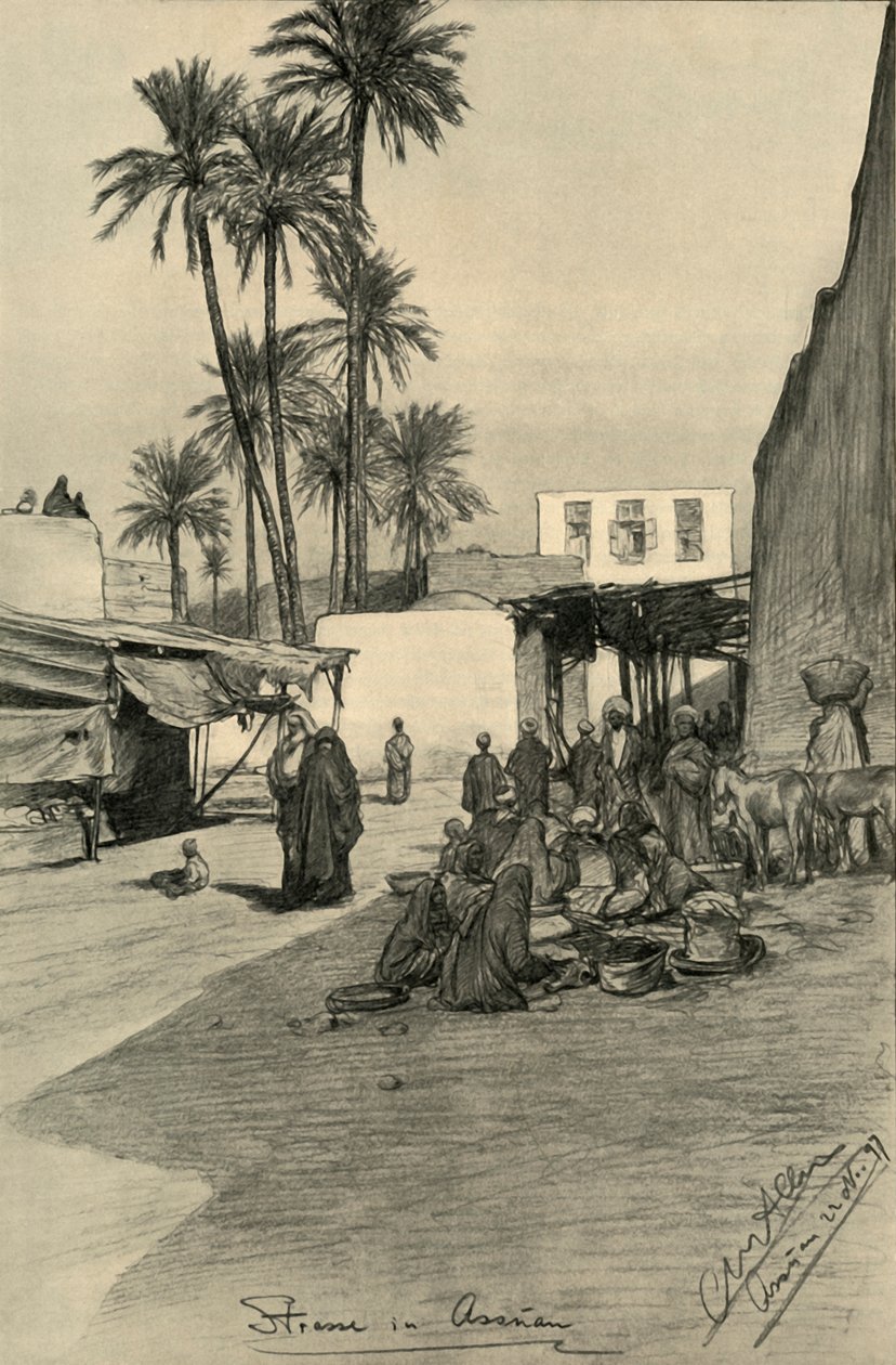 Katu Aswanissa, Egyptissä, 1898. tekijältä Christian Wilhelm Allers