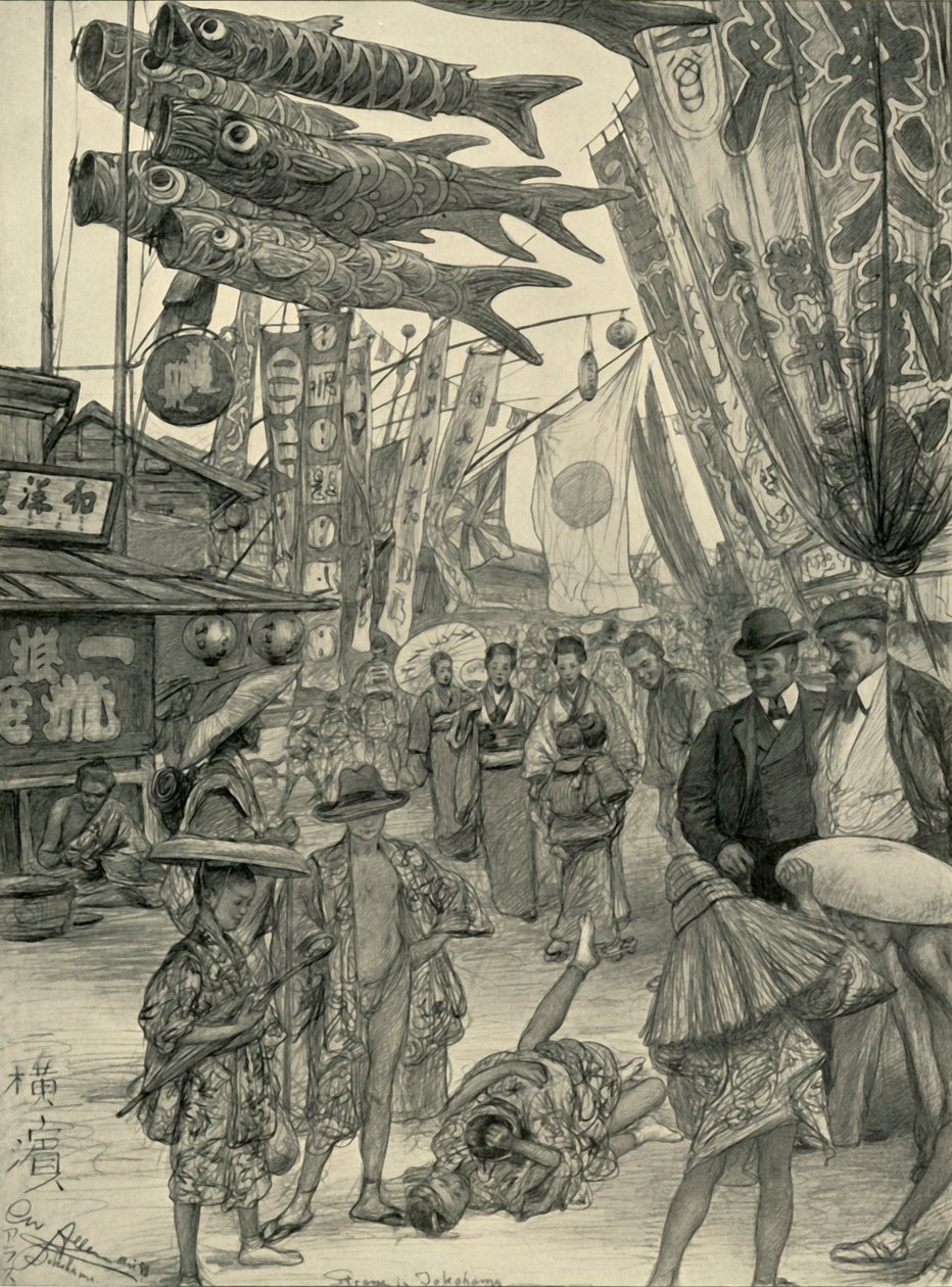 Katukuva, Yokohama, Japani, 1898. tekijältä Christian Wilhelm Allers