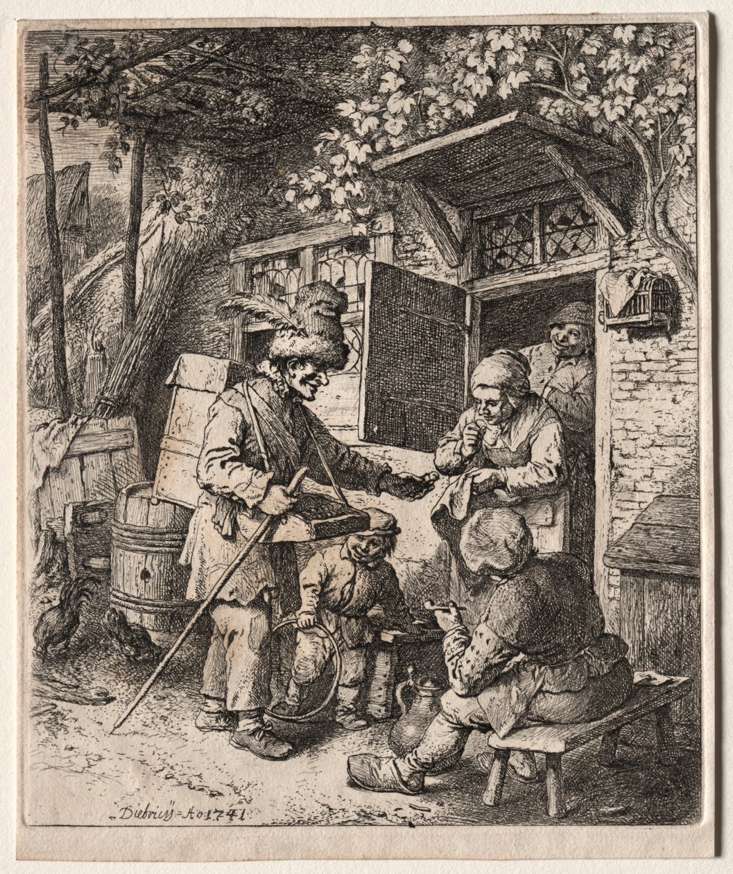 Peddlar, 1741. tekijältä Christian Wilhelm Ernst Dietrich