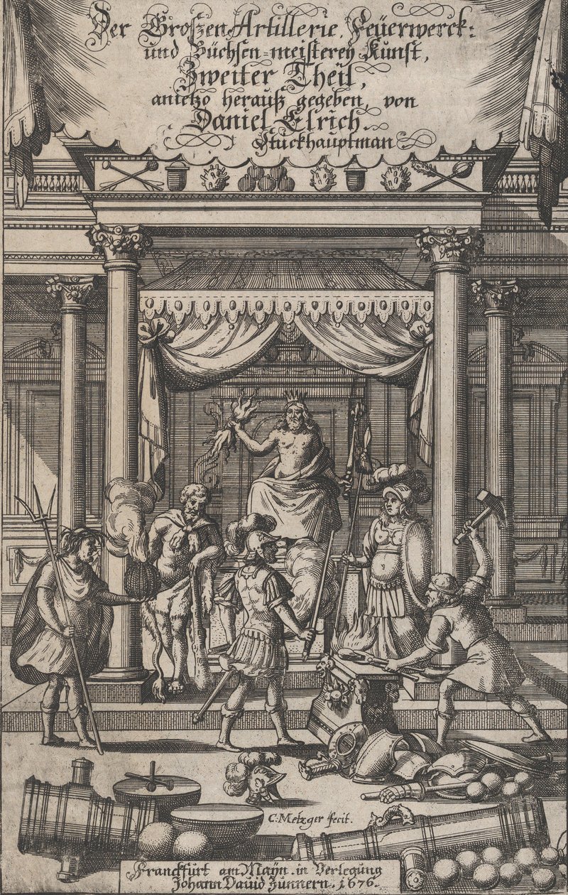 Nimilehti, "Suuri tykistö ilotulitus...", 1676. tekijältä Christoph Metzger