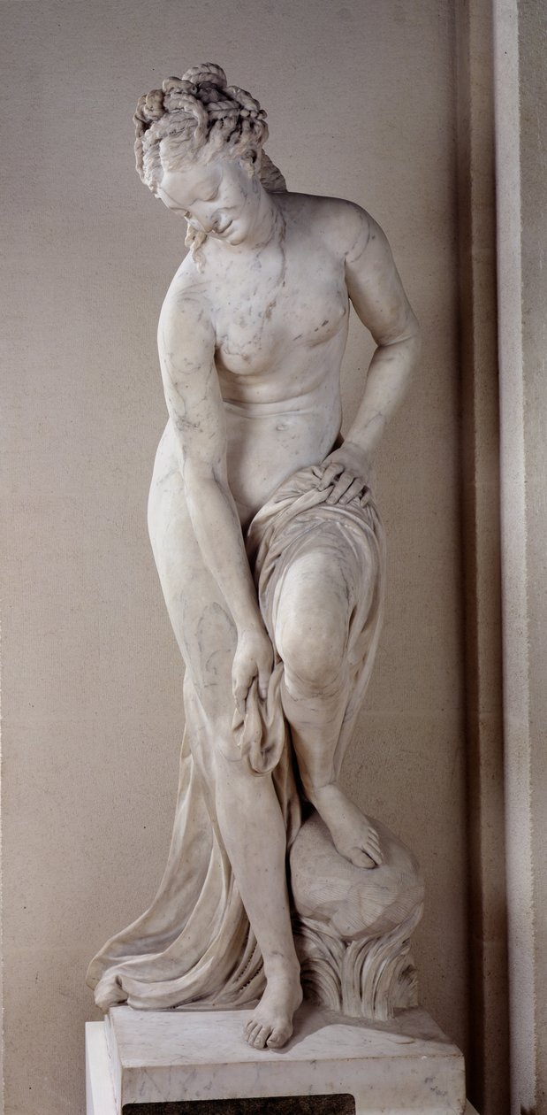 Venus astumassa kylpyltään (marmori) tekijältä Christophe Gabriel Allegrain