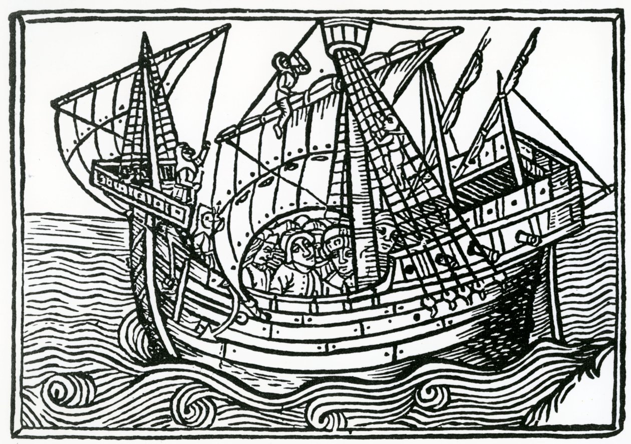 Espanjalainen laiva, 1496 tekijältä Christopher Columbus