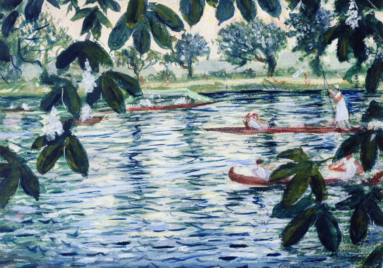 Thamesilla, 1933 tekijältä Christopher Richard Wynne Nevinson