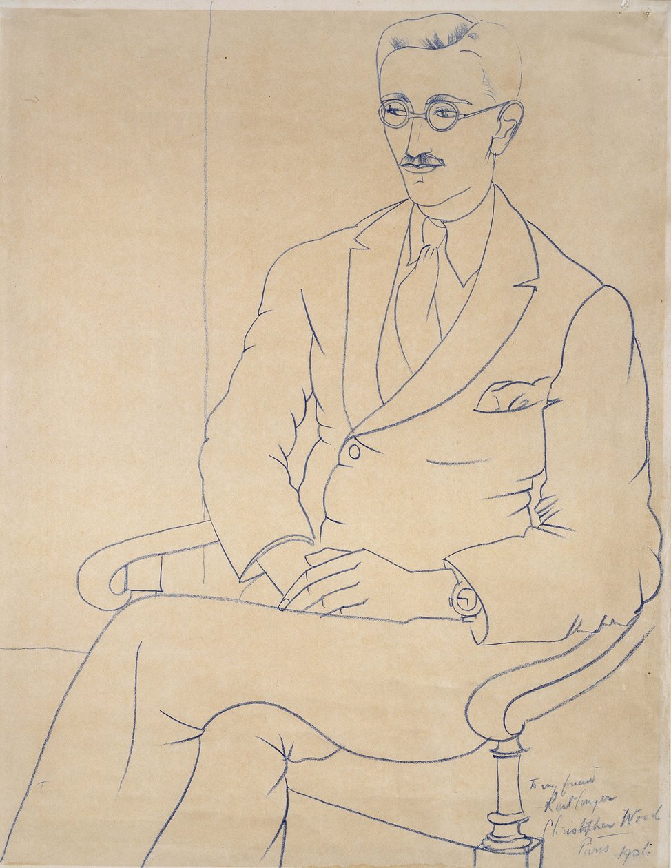 Gerald Reitlingerin muotokuva, 1926 (sininen liitu) tekijältä Christopher Wood