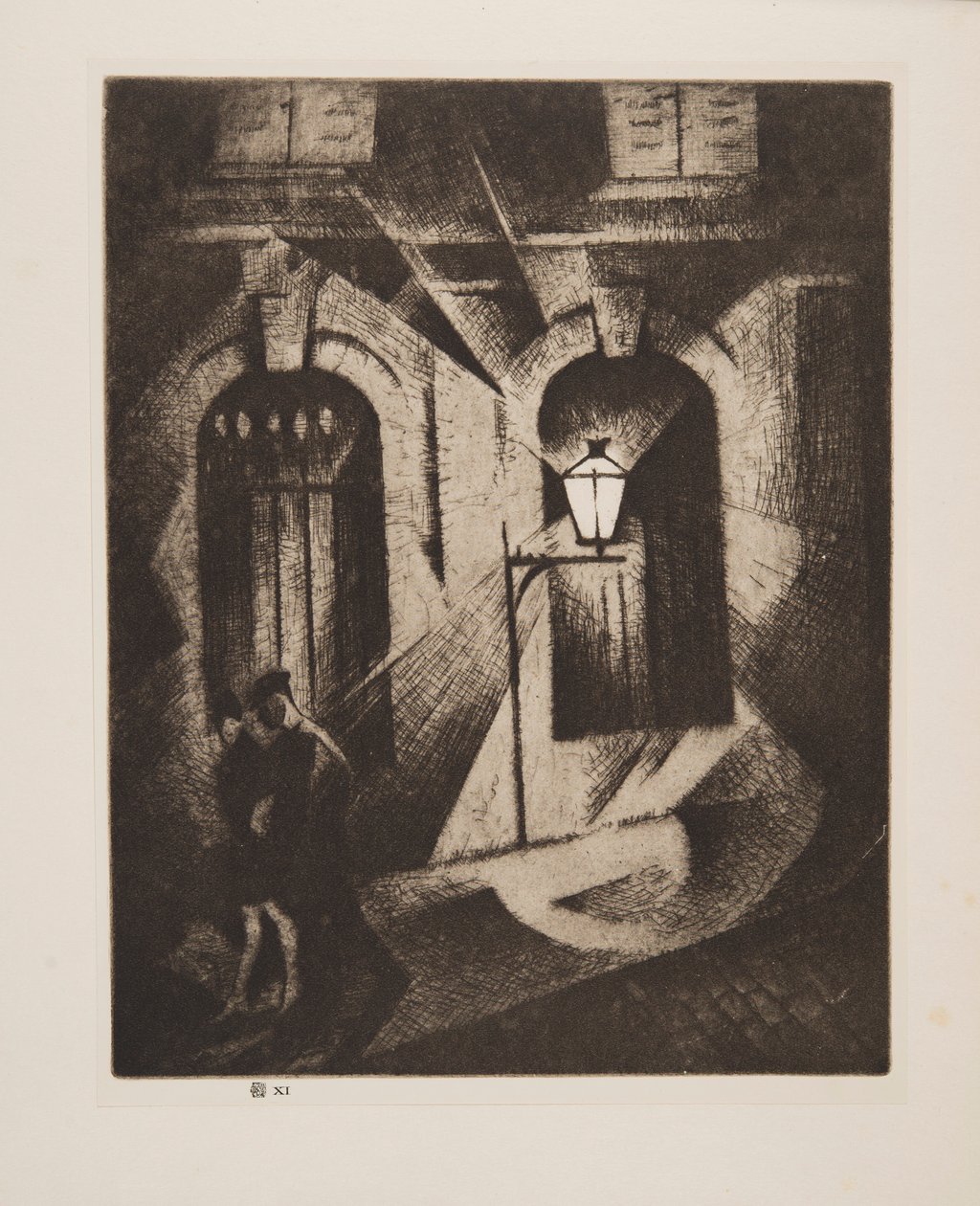 Sinister Paris Night, pub. 1929. tekijältä Christopher Richard Wynne Nevinson