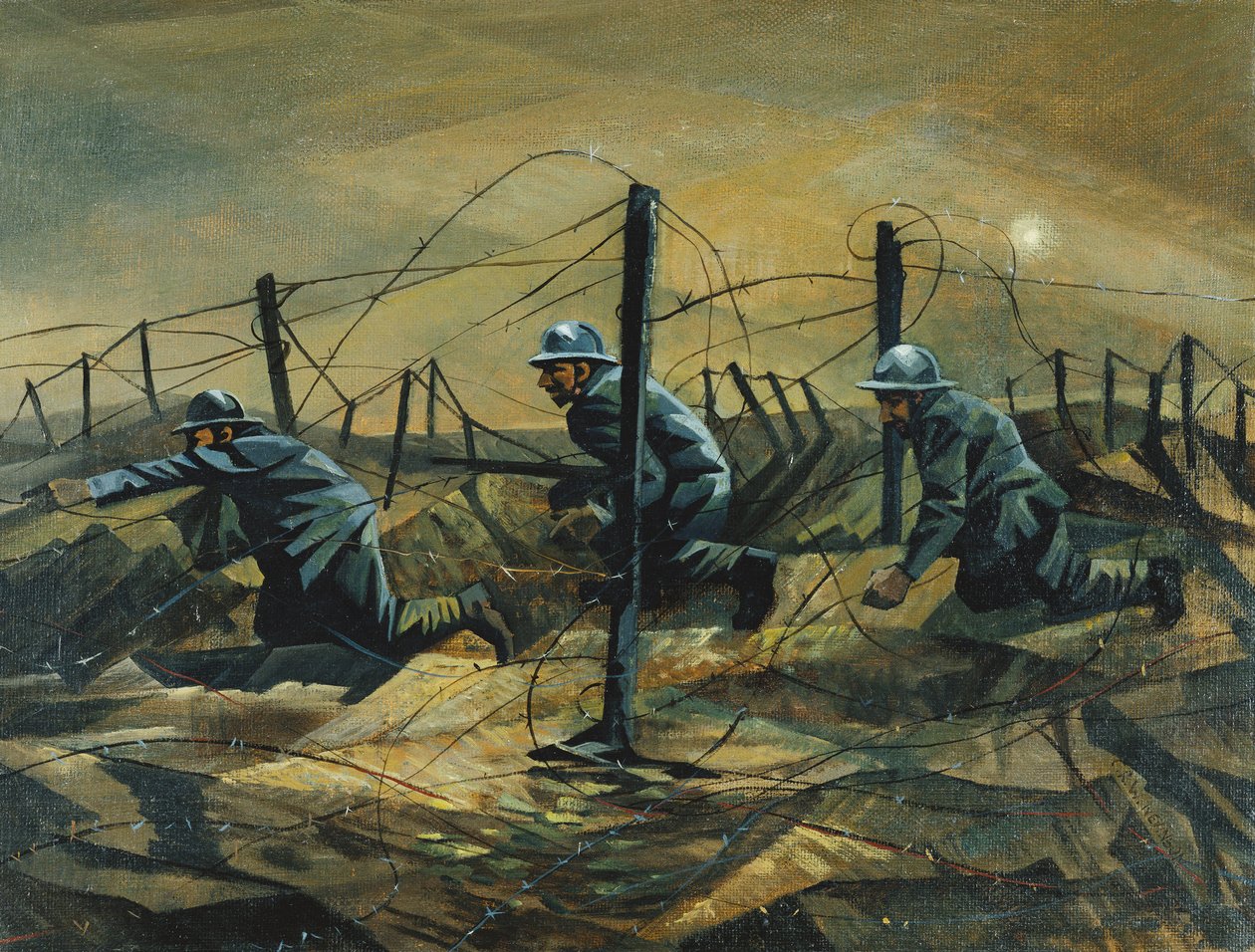 Haudoissa, 1917 tekijältä Christopher Richard Wynne Nevinson