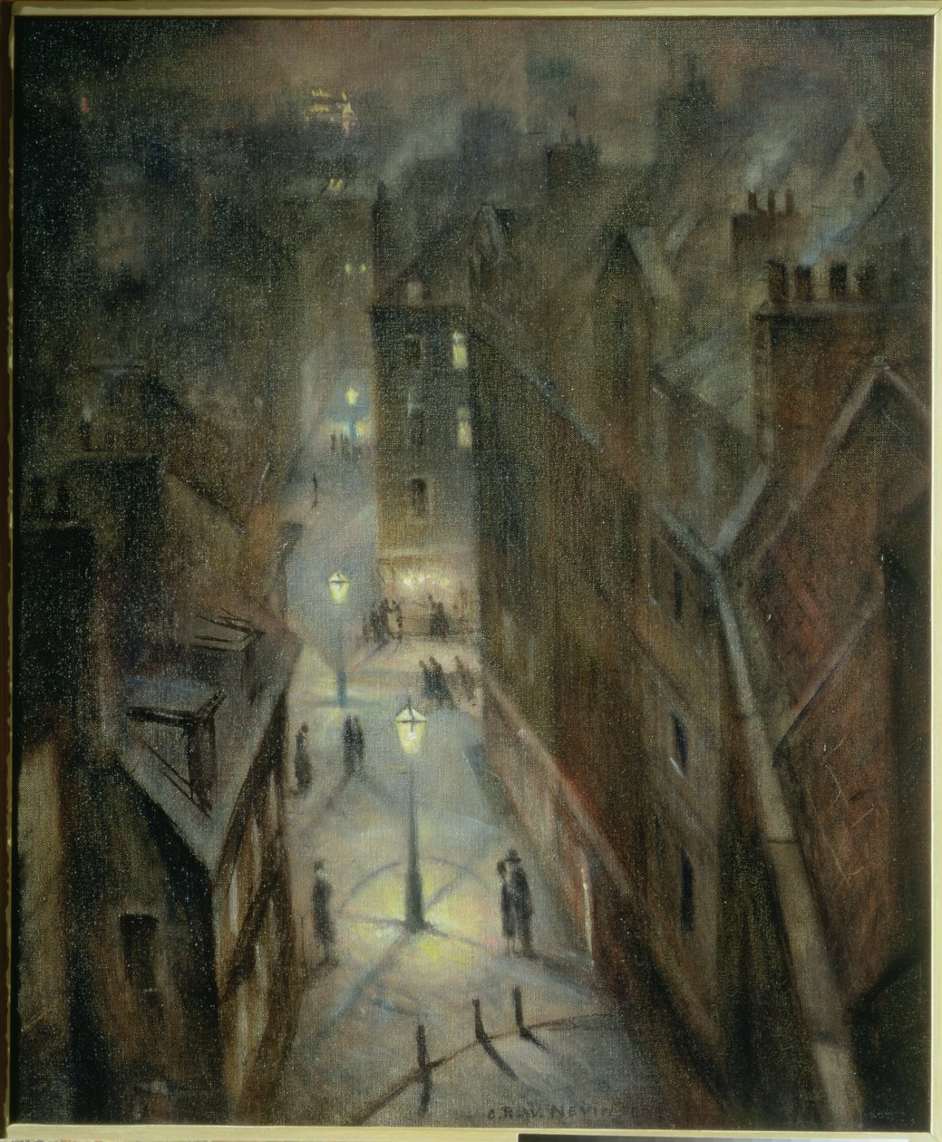 Soho Twilight, n. 1924 tekijältä Christopher Richard Wynne Nevinson
