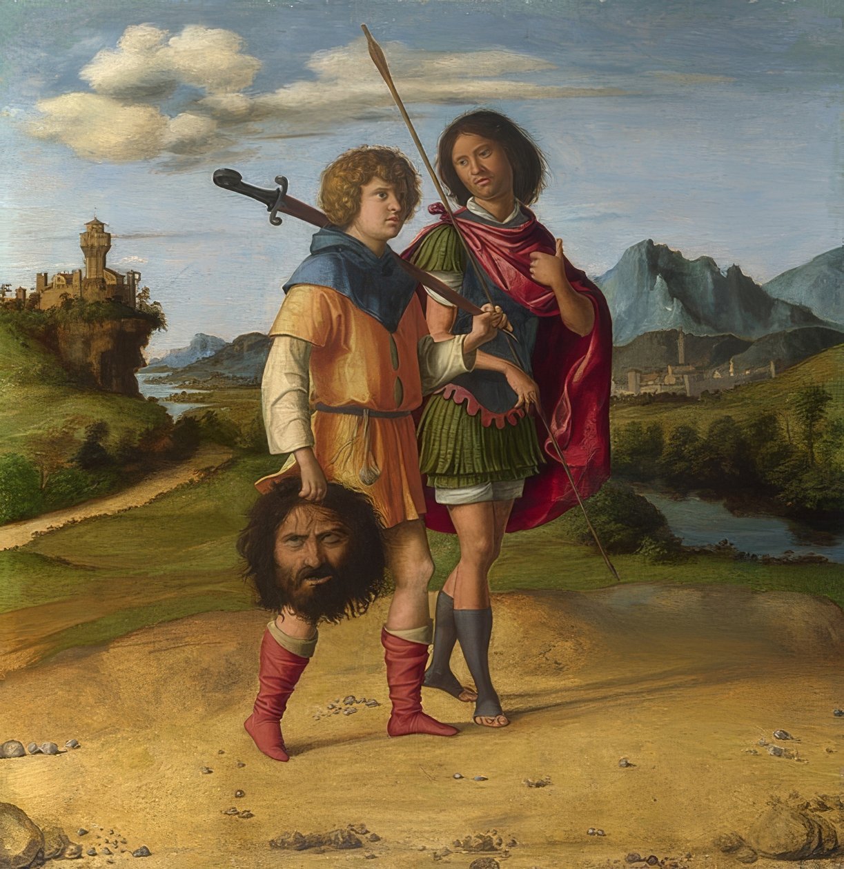 David ja Jonathan (?). Noin 1505-10 tekijältä Cima da Conegliano